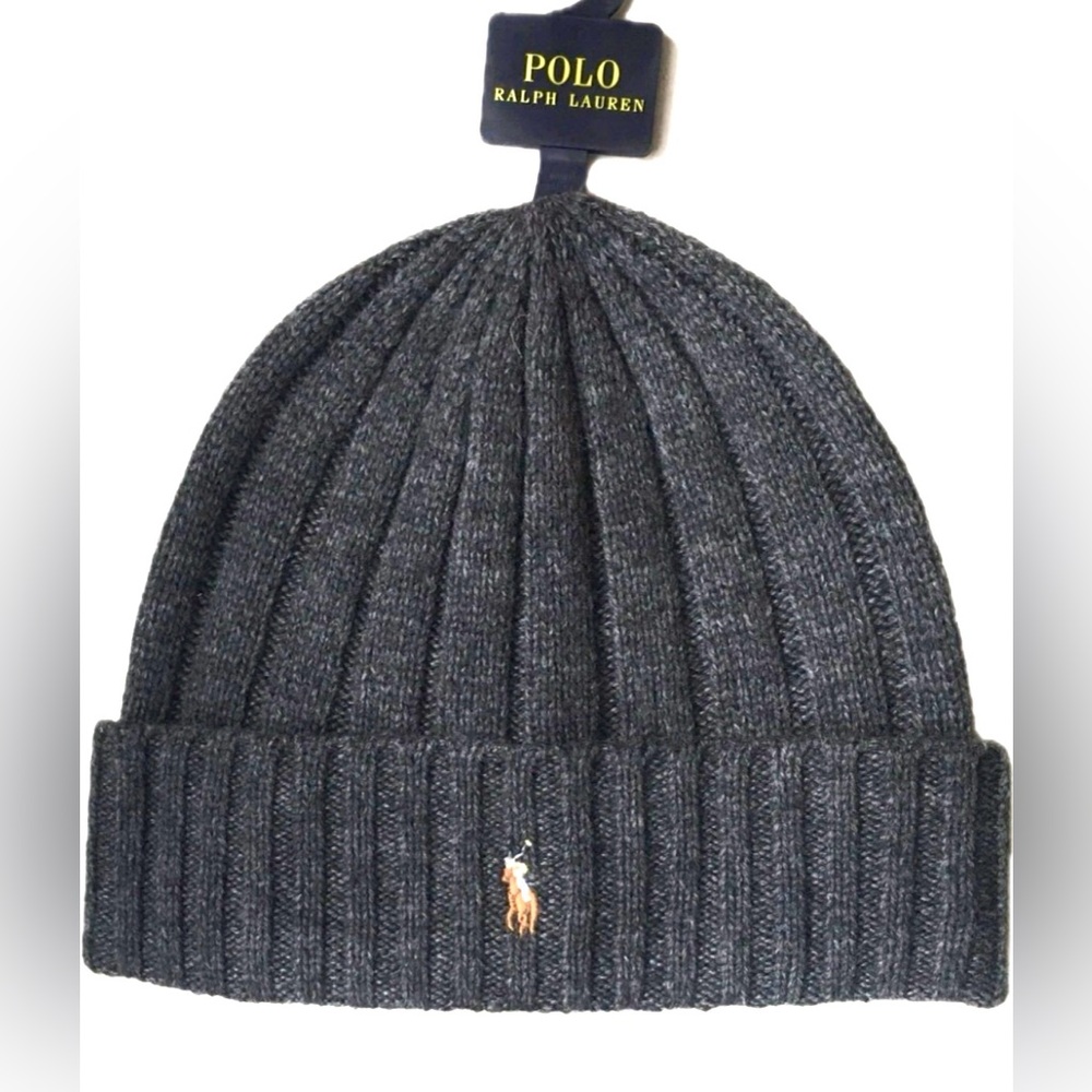 Polo by Ralph Lauren Charcoal Knit Beanie